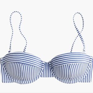J Crew Striped Seersucker Bikini Top 34D